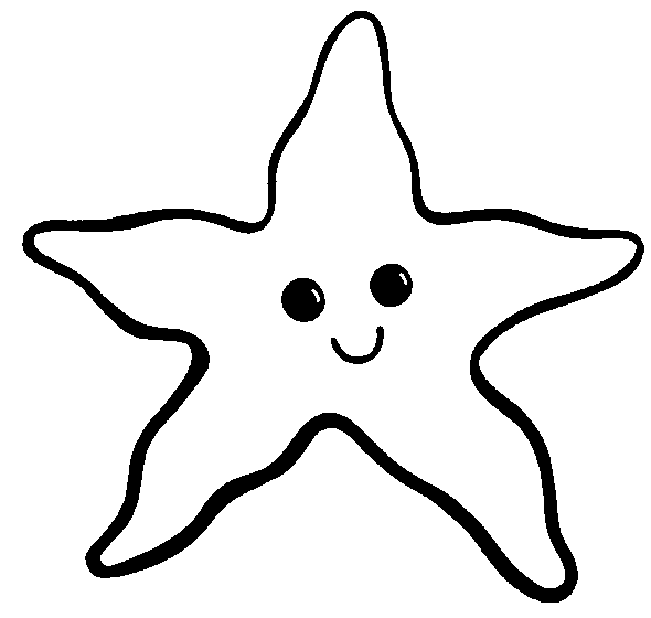 Морская звезда, раскраска