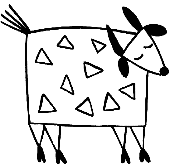 Корова, раскраска
