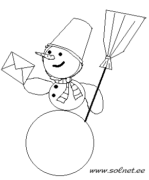 Снеговик. Раскраска