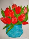 Ваза с тюльпанами. Конкурс Цветочные мотивы