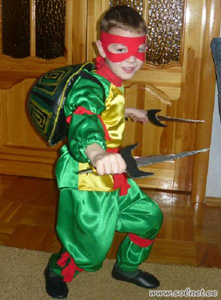 Карнавальный костюм Ниндзя Черепашка Леонардо детский