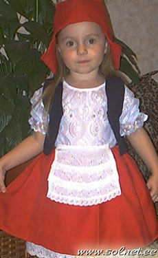 Карнавальный костюм «Красная Шапочка», текстиль, размер 30, рост 116 см