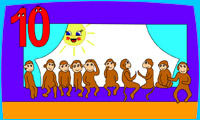 Развивающая компьютерная игра Десять обезьянок