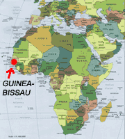 Гвинея-Бисау -- государство в Северо-Западной Африке, см. по стрелочке