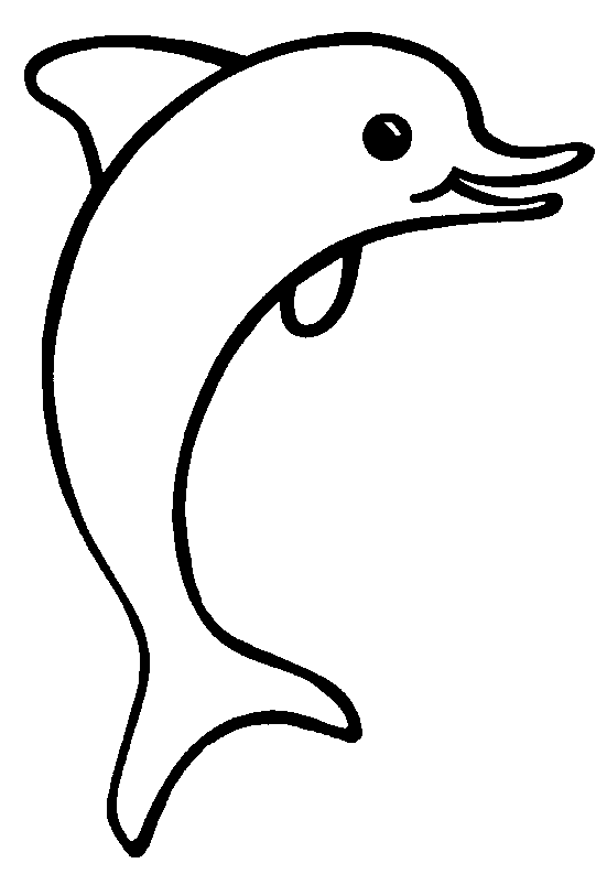 Дельфинчик, раскраска