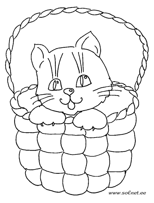 Раскраска котенок по имени Гав. Распечатать картинки для детей.