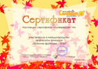 Сертификат участника конкурса Осенние фантазии