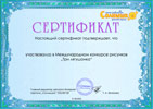 Сертификат участника конкурса Три лягушонка