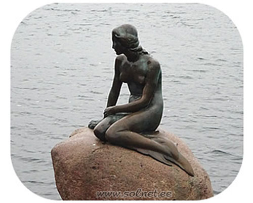 Скульптура Русалочки в Копенгагене