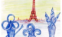 Снежинки в Париже. Эйфелева башня