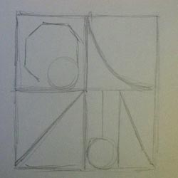 Графически-геометрические окна. Упражнение на постановку руки