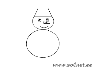 Рисуем снеговика. Шаг 4