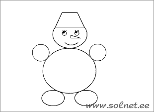 Рисуем снеговика. Шаг 5